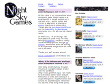 Tablet Screenshot of nightskygames.com